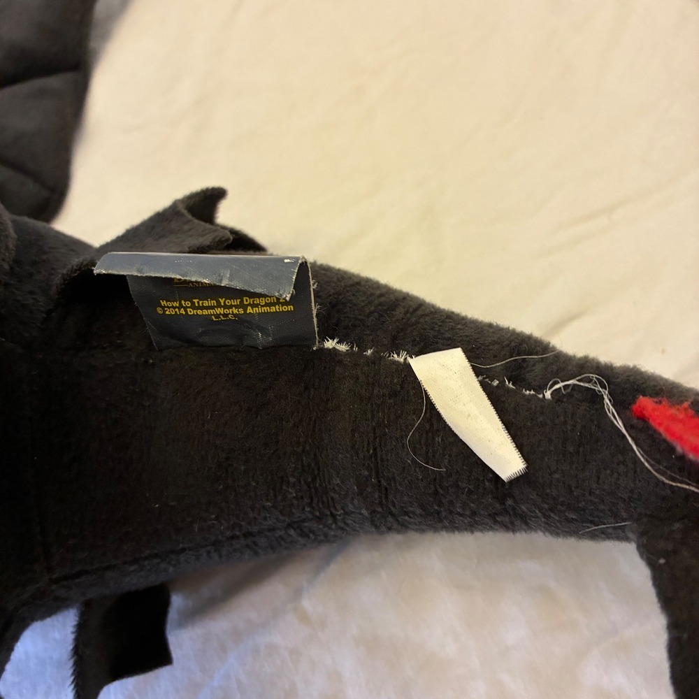 How To Train Your Dragon Toothless Plush Dreamworks 2014 Stuffed Toy Night Fury - Picture 16 of 16